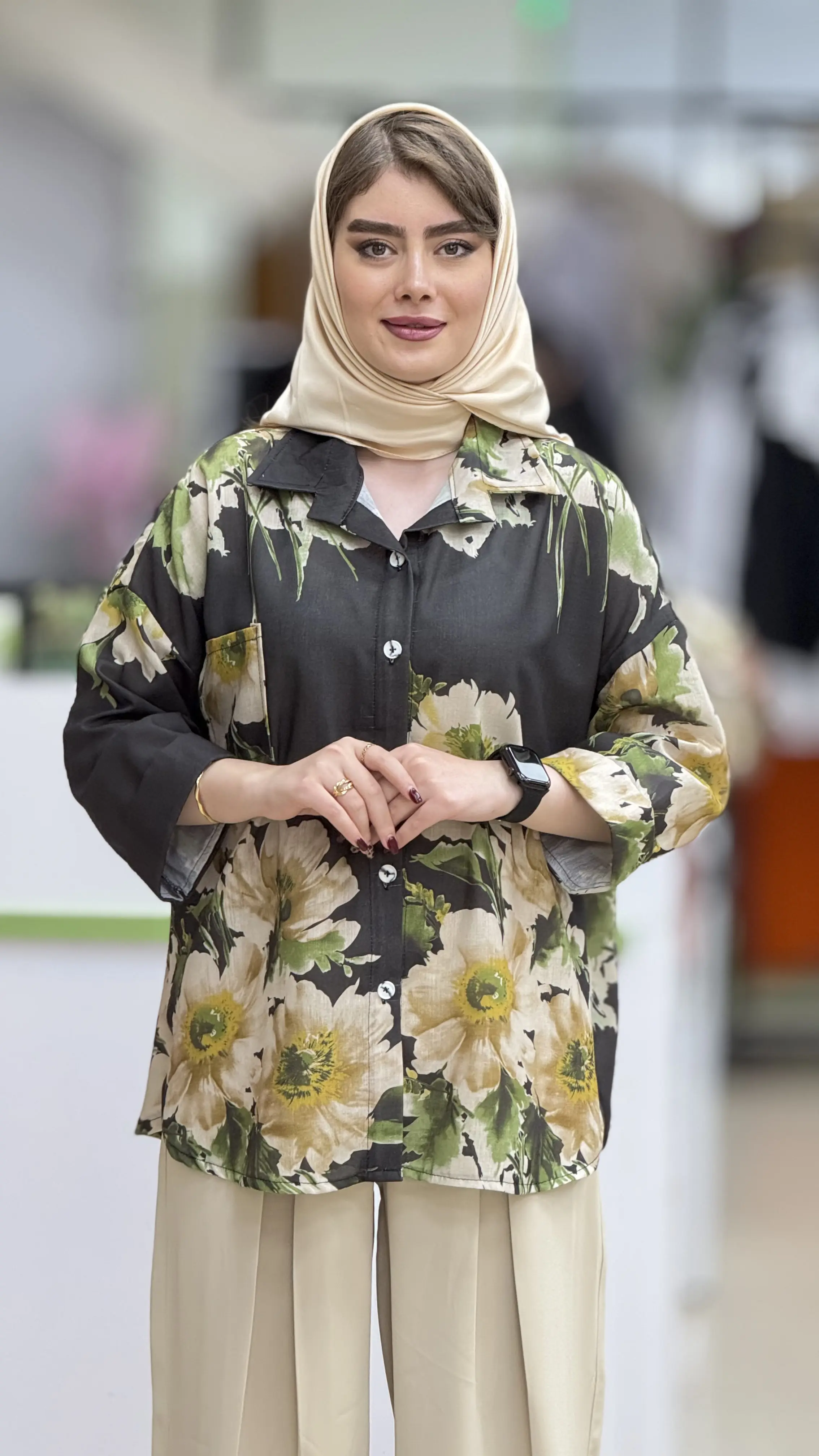 شومیز گلدار ایتالیایی۳